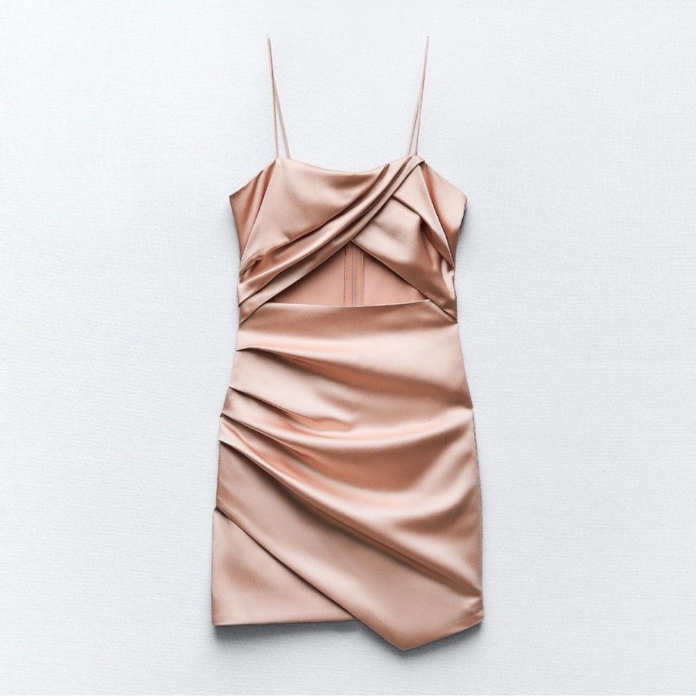 Zara satin mini dress